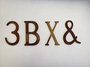 Wooden Letters and Number 4 inch long Roman Font *price per letter - Picture 1 of 1