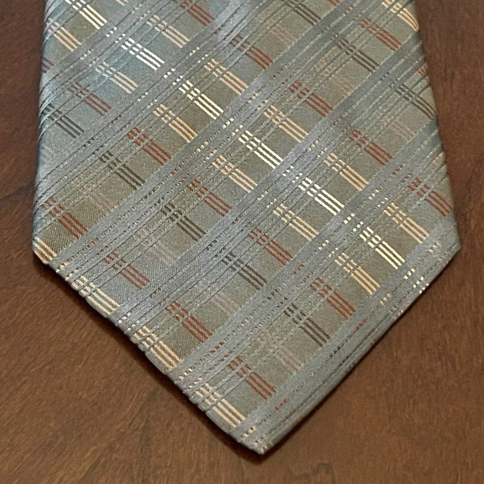 Corbata de cuello vintage J. Ferrar verde 100 % seda importada para hombre hecha en EE. UU. Foto 1 de 4