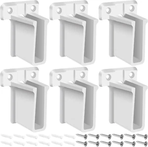 6 Pack Wire Shelf End Brackets Closet Shelves Brackets Plastic Wall Mount Shelf - Bild 1 von 12