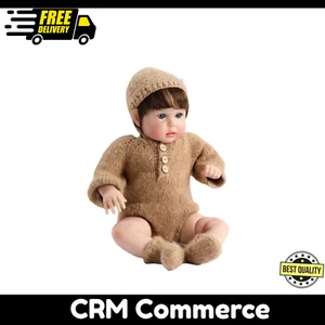 "Realistic Reborn Baby Doll 20'' Soft Weighted Body Eyes Open + Set, Kids 3+" - Afbeelding 1 van 11