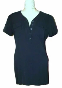 EVAN PICONE Vintage size 4 Navy SILK Short Sleeve utility Career Business DRESS - Picture 1 of 5