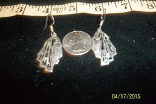 Sterling & Abalone Taxco Mexico Vintage aztec warrior Dangle Earrings Signed