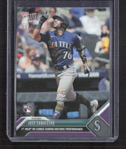 2023 Topps Now #326 Jose Caballero RC Purple 3/25 - Picture 1 of 2