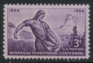 Scott 1060- Nebraska Territory, "The Sower"- MNH 3c 1954- unused mint stamp - Picture 1 of 1