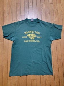 1999 Vintage Blink 182 T-Shirt Green Yellow Size Large Anvil Tag San Diego CA - Picture 1 of 8