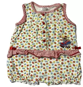 2008 Mary Engelbriet Little Miss Muffet Flower Baby Girl Romper 3-6 Month - Picture 1 of 9