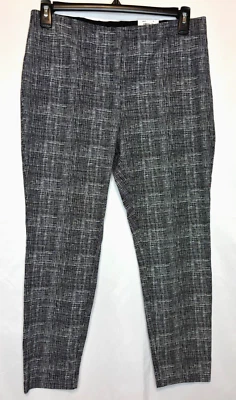 Alfani Petite Skinny Leg High Waist Black/White Woven Ankle Pants ~ Size 14 P - Image 1 of 4