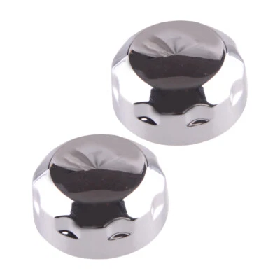 2pc Silver Radio Switch Knob Trim Cover Fit For Honda Goldwing GL1800 01-11 hm - Image 1 of 4