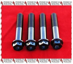 DUCATI 939 796 HYPERMOTARD BLACK TITANIUM 55MM RACE DRILLED FRONT CALIPER BOLTS - Picture 1 of 1