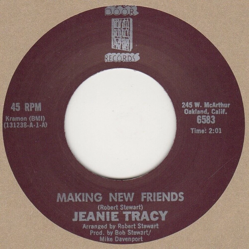 NEW- JEANIE TRACY- TRIPPIN ON THE SOUNDS / making New Friends -  Brown Door 6583 - Image 1 of 1