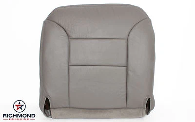 1995-1999 GMC Sierra K3500 SLT Dually Driver Side Bottom Leather Seat Cover Gray - Image 1 of 4