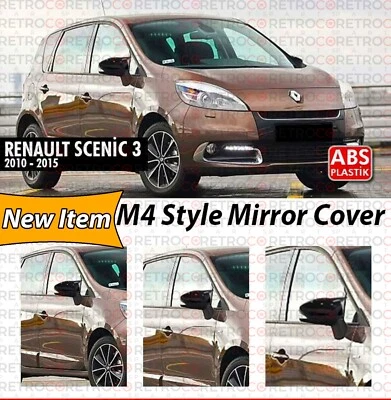 Cubierta lateral espejo estilo M divisor negro brillante para Renault Scenic 3 2010-2015 Foto 1 de 4