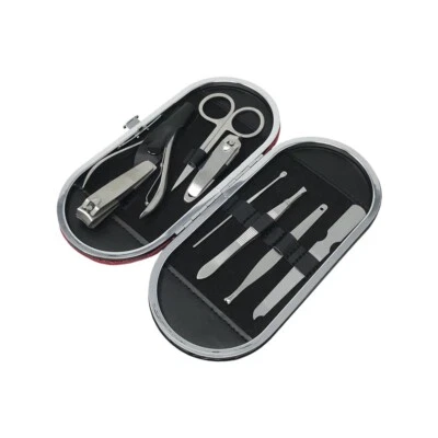 SET MANICURE PEDICURE 8 ACCESSORI PINZETTA FORBICI LIMA TRONCHESE TAGLIA UNGHIE - Immagine 1 di 2
