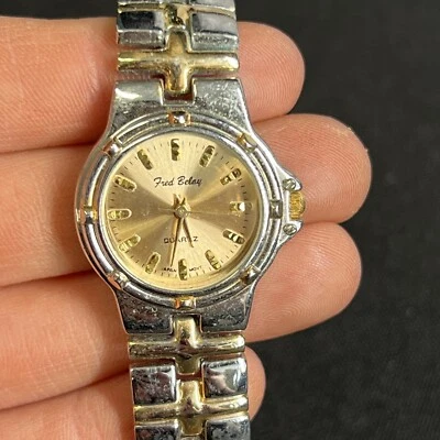 Reloj Pulsera Mujer Fred Belay Dos Tonos Tonos Plateado y Dorado Cuarzo Foto 1 de 4
