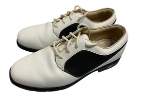 Nike Air Comfort Golf Shoes Verdana Last Womens Size 8 White/Black 2003 - 307454 - Picture 1 of 9