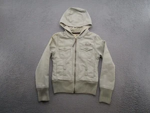 Vintage Y2K Element Beige Canvas Full Zip Hooded Jacket Damen Gr. S Skater - Bild 1 von 11