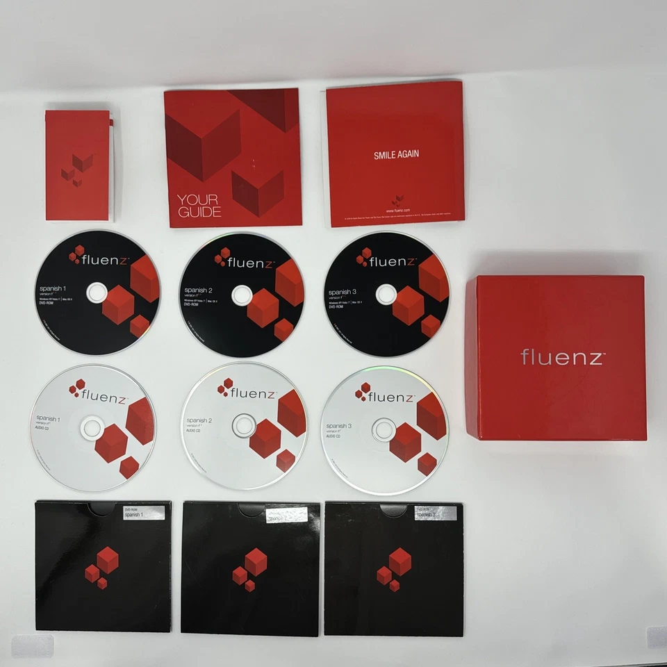 FLUENZ Language Learning Software Spanish 1-3 DVD ROM & AUDIO CD (6 Disks Total) - Image 1 of 4
