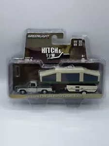 Greenlight GREEN MACHINE Hitch & Tow 1970 FORD F-100 & POP UP CAMPER TRAILER - Picture 1 of 4