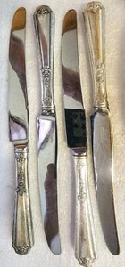 Towle Sterling Silver LOUIS XIV Dinner Knive's ( 4 ) Antique Knives Lott - Picture 1 of 3