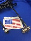 16'  Pl259 To So239 Bulkhead 90° For Car Radio Mobile Antenna Made In Usa