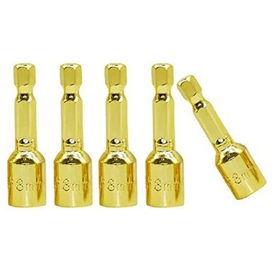 High Quality Hex Shank Magnetic Nut Screwdriver Bit 8mm Size (Pack of 5) - Image 1 of 4