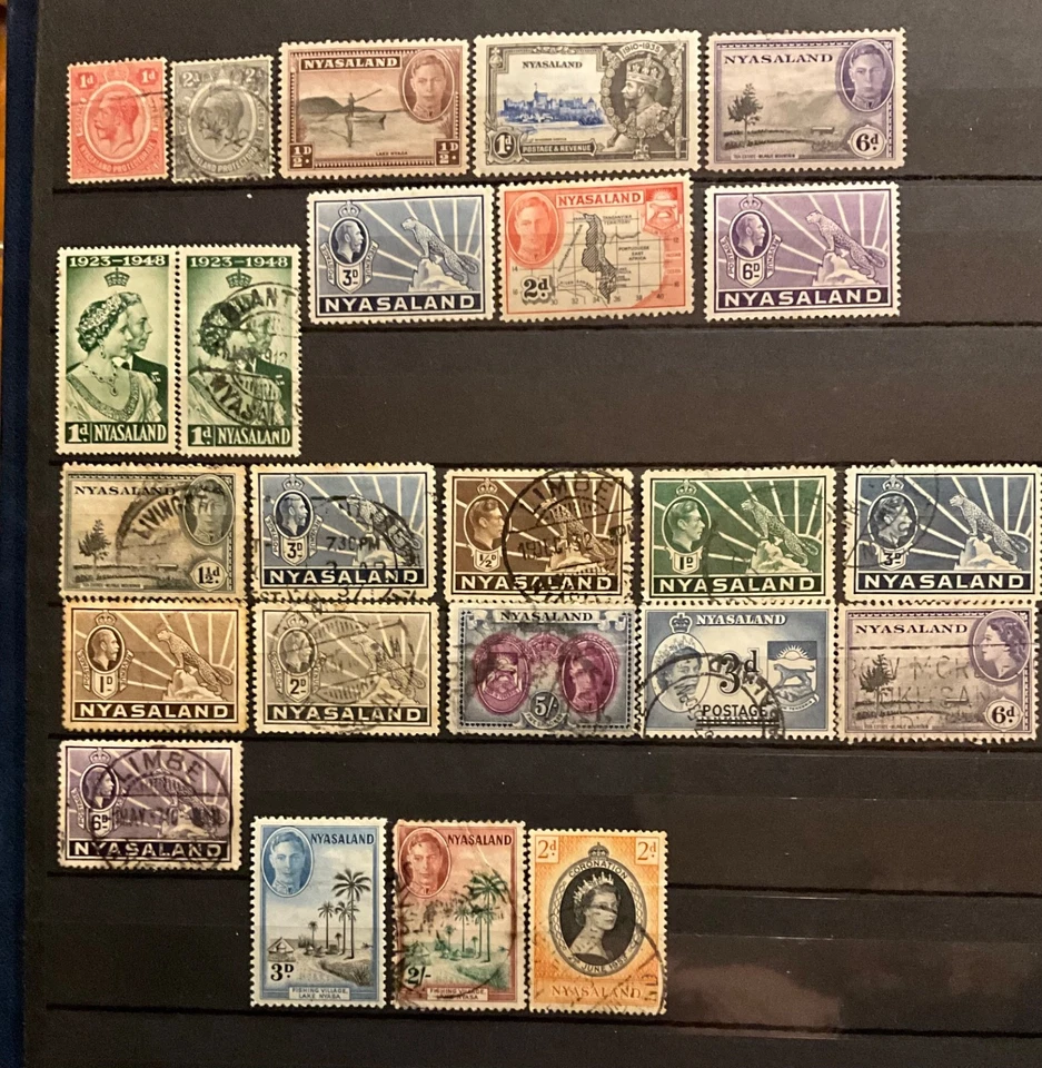 NYASALANDIA💰KGV antiguo raro MH y mezcla usada Foto 1 de 1