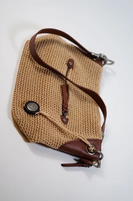 The Sak Indio 钩针托特包棕色编织流浪汉波西米亚肩带 — 第 1/4 张图片