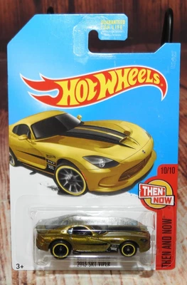 Hot Wheels Super Treasure Hunt 2013 SRT Viper AGORA/ENTÃO dourado 10/10 com protetor - Imagem 1 de 4