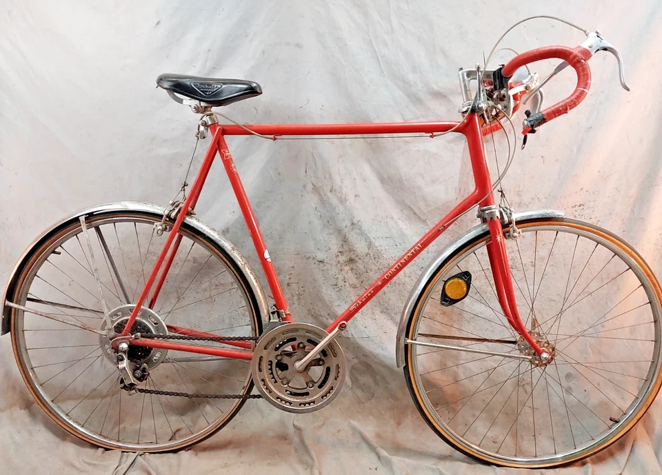 1972 Schwinn Continental 公路自行车 XXX-大号 67 厘米 10 速钢制美国制造橙色 — 第 1/4 张图片