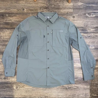 Camisa guía RUGGED ELEMENTS XL verde manga larga bolsillo ventilación pesca usada en excelente estado Foto 1 de 4