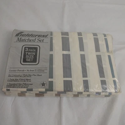 Fieldcrest Matched Set 3 Piece Twin Sheet Set - NEW SEALED - Image 1 of 4