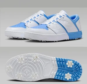 Nike Air Jordan NU Retro 1 Low G Golf UNC White-Univ Blue Gr. 8 [FZ4153-101] - Bild 1 von 9