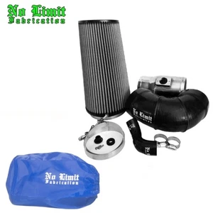 Entrada de aire pulido sin límite con prefiltro azul para 08-10 Ford 6.4 Powerstroke - Imagen 1 de 7