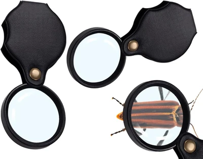 KAPSING 2 Stück Taschenlupe Klappbar Leselupe Einschlaglupe 10X Klein Lupe Kinde - Bild 1 von 4