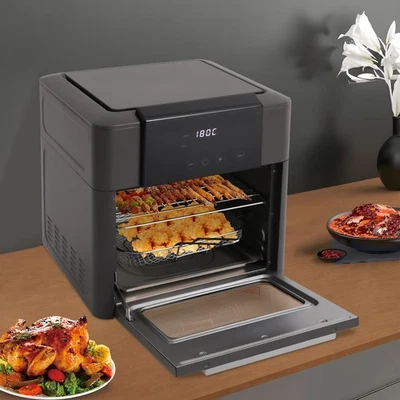 12 L/2,64 Gallon Mini-Ofen Rechteckig Heißluftofen Tischgerät Heißluftfritteuse - Bild 1 von 4