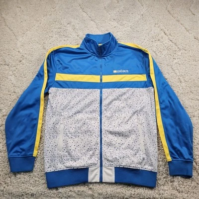 NWD Ecko Unltd Mens Track Jacket Full Zip Pockets Logo Blue Paint Splatter Large - Image 1 of 4