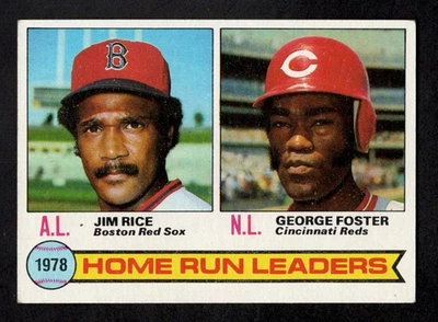 1979 Topps Baseball Card #2 Home Run Leaders Jim Rice George Foster EX af - Image 1 of 2