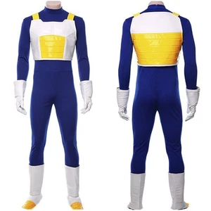 Cosplay Z Vegeta Costume IV Halloween Outfit Full Set Jumpsuit Shoe Cover - Picture 1 of 15