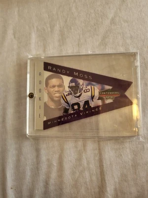 1998 Playoff Contenders - Pennants Randy Moss #55 Roxo (RC) - Imagem 1 de 2