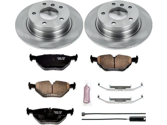 Kit de pastillas de freno trasero y rotor para BMW 323i E36 1999 sedán ZZ639JX Foto 1 de 1
