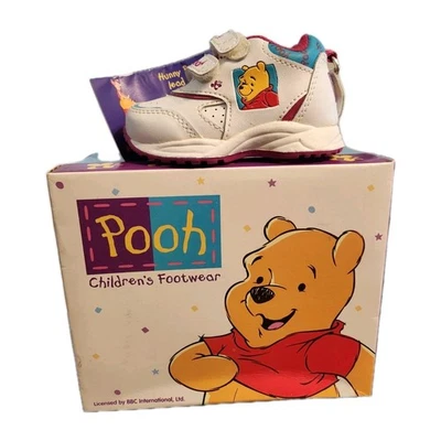 LNIB Vintage 90s Disney Winnie The Pooh Double Strap Character Shoes INF Sz 3c - Image 1 of 4