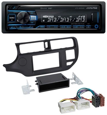 Alpine USB Bluetooth DAB MP3 Autoradio für Kia Rio (UB 2011-2014) schwarz - Bild 1 von 4