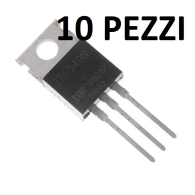 10PZ MOSFET IRF540N TO220 100V 33A IRF540 N N-FET TO-220  - Bild 1 von 2