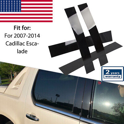 Gloss Black Pillar Posts For Cadillac Escalade 07-14 Door Trim Piano Cover Kit • 15.99$