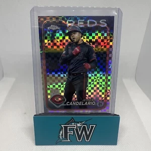 2024 Topps Chrome Jeimer Candelario X-Fractor #239 Reds Parallel - Picture 1 of 2