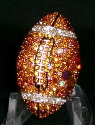 Broche de fútbol prendedor-pedrería-piedras redondas Navette-nuevo Foto 1 de 4