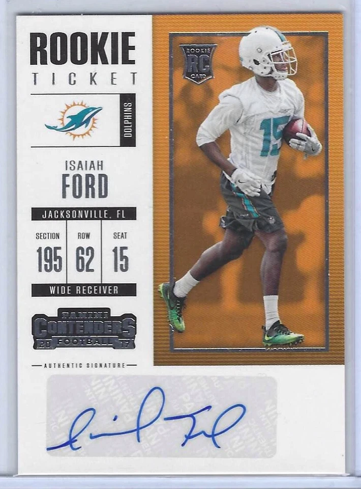 ISAIAH FORD 2017 PANINI CONTENDERS ROOKIE TICKET AUTO RC #136 - Image 1 of 1