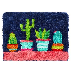Cactus Latch Rug Hooking Kits for Adults Kids Beginners, Diy Crafts 20x15”
