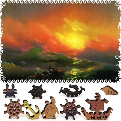 Rompecabezas de madera para adultos de FoxSmartBox - 425 piezas - La novena ola (mejorado) Foto 1 de 4