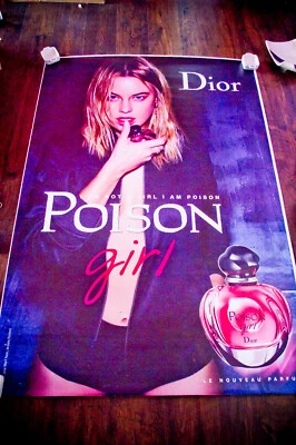 DIOR C. ROWE POURCHERESSE French Vintage Advertising Fashion Poster Original - image 1 of 4